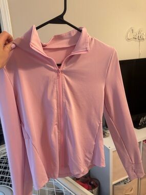 SHEIN Light Pink Zip-Up Jacket